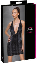 Cottelli Collection Party - kígyóbőr mintás ruha (fekete) (27181621021) - vagyaim