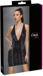 Cottelli Collection Party - kígyóbőr mintás ruha (fekete) (27181621021) - szexshop