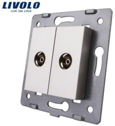 LIVOLO Modul Priza dubla TV, 2xTV, Livolo cu panou sticla (VL-C7-2V-15)