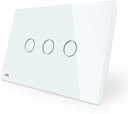 LIVOLO Intrerupator tactil cap scara cruce wireless Livolo triplu standard italian (VL-C303SR-82)