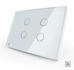 LIVOLO Intrerupator cvadruplu wireless cu touch Livolo din sticla - standard italian (VL-C304R-81)