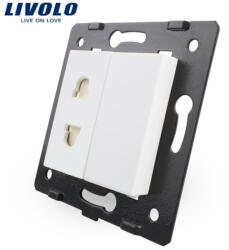 LIVOLO Modul Priza dubla cu 2 poli, Livolo VL-C7-C2A (VL-C7-C2A-11)