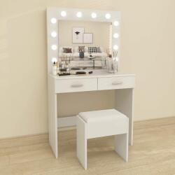  Pepita Holly Fésülködőasztal tükörrel, világítással (12db LED) és (SID-1e)
