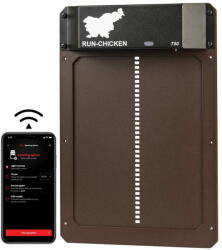  RUN-CHICKEN Ajtó T50 - Automatikus csirketároló ajtónyitó időzítővel, fekete/barna