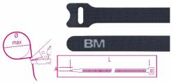 BM BMNV2312 Tépőzáras kábelkötegelő szalag, fekete (BMNV2312)