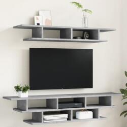 vidaXL betonszürke szerelt fa fali TV-bútor (840733)