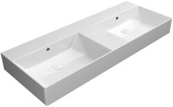 SAPHO GSI KUBE X dupla kerámiamosdó, 120x47cm, rektifikált, furat nélkül, ExtraGlaze (94259011) (94259011)
