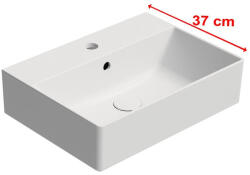 SAPHO GSI KUBE X kerámiamosdó, 50x37cm, matt fehér (9447109) (9447109)