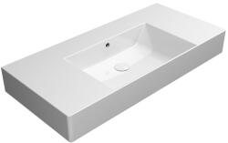 SAPHO GSI KUBE X kerámiamosdó, Extraglaze, csiszolt alsó szélekkel, 100x47cm, furat nélkül (94519011) (94519011)