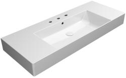 SAPHO GSI KUBE X kerámiamosdó, 120x47cm, rektifikált, 3 furattal, ExtraGlaze (94529311) (94529311)
