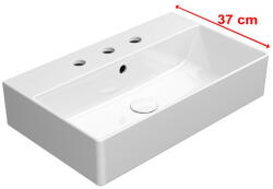 SAPHO GSI KUBE X kerámiamosdó, Extraglaze, 60x37cm, 3 furattal (9454311) (9454311)