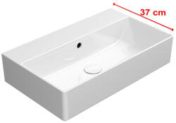 SAPHO GSI KUBE X kerámiamosdó, Extraglaze, csiszolt alsó szélekkel, 60x37cm, furat nélkül (94549011) (94549011)