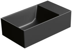 SAPHO GSI KUBE X kerámiamosdó, 40x23cm, furat nélkül, matt fekete (9484026) (9484026)