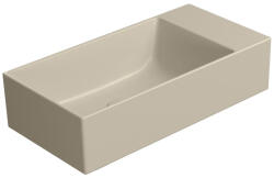 SAPHO GSI KUBE X kerámiamosdó, 50x25cm, furat nélkül, jobbos/balos, matt kréta (9486008) (9486008)