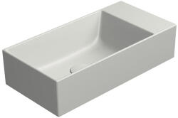 SAPHO GSI KUBE X kerámiamosdó, 50x25cm, furat nélkül, jobbos/balos, matt cenere (9486017) (9486017)