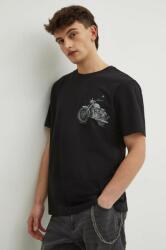 Medicine tricou din bumbac barbati, culoarea negru, cu imprimeu ZPYH-TSM409_99X
