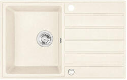 Laveo SBM_J11T - LAVEO Margarita 50 csepptálcás gránit mosogató dugókiemelővel 790X490 jázmin (SBM_J11T)