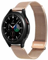 Huawei Watch GT 4 (46 mm) okosóra szíj - Dux Ducis Milanese - mágneses arany fémszíj (22 mm) - tokgalaxis