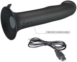  Tapadótalpas vibrátor Pretty love murray fekete 19 cm