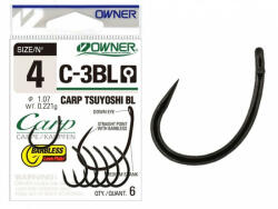 Owner Hooks Carp C-3 2 Füles, Szakáll Nélküli Pontyozó Horog 5db (OC3BL-2)