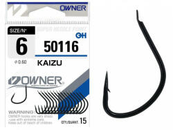 Owner Hooks Kaizu 50116 2 Lapkás, Szakállas Pontyozó Horog 13db (O50116-2)