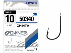 Owner Hooks Chinta 50340 4 Szakállas, Lapkás Finomszerelékes Horog 15db (50340-004)