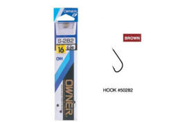 Owner Hooks Előkötött 50282 Sode 12 Lapkás, Szakállas Előkötött Horog 10db (56910-012)