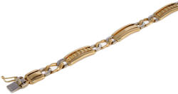 Ékszershop Bicolor lapbetétes arany karlánc (1240824)