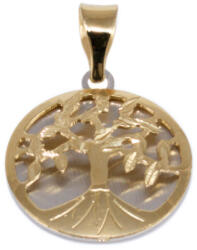 Ékszershop Bicolor vésett életfa arany medál (1282719)