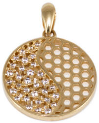 Ékszershop Áttört köves kör alakú arany medál (1277479)
