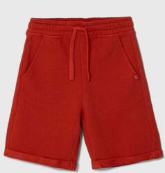 United Colors of Benetton gyerek pamut rövidnadrág piros, állítható derekú - piros 122 - answear - 6 590 Ft