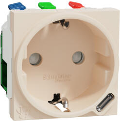 Schneider Electric Priza schuko 2M protectie copii + USB tip C Schneider Noua Unica bej NU301744 (NU301744)