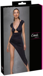 Cottelli Collection Party - aszimmetrikus, gyűrűs ruha (fekete) (27181541021) - sexshopcenter