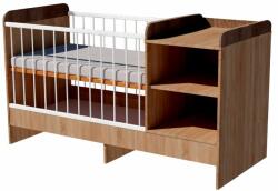  Lili Duo 3in1 baba kombi kiságy 120×70 cm ágyneműtartó nélkül - Világos sonoma/sötét sonoma