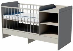 Kinder Mobel Lili Uno 3in1 baba kombi kiságy 120×70 cm ágyneműtartó nélkül - Szürke