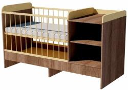  Lili Duo 3in1 baba kombi kiságy 120×60 cm ágyneműtartó nélkül - Sötét sonoma/bézs