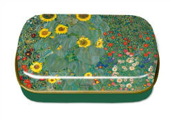 Fridolin Fémdoboz 6, 3x1, 8x5, 2cm, Klimt: Kert napraforgókkal