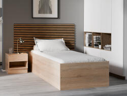  BELLA ágy 90x200 cm, sonoma tölgy Ágyrács: Léces ágyrács, Matrac: Coco Maxi 20 cm matrac