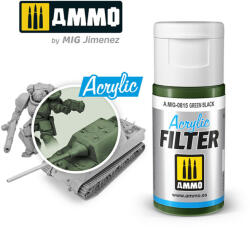 AMMO by MIG Jimenez AMMO ACRYLIC FILTER Green Black 15 ml (A. MIG-0815)