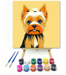  Kék szemű yorkie - gyerek számfestő készlet