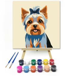  Színes yorkie - gyerek számfestő készlet
