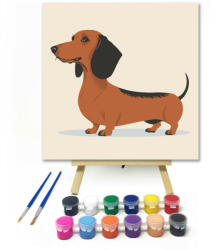  Játékos tacskó - gyerek számfestő készlet