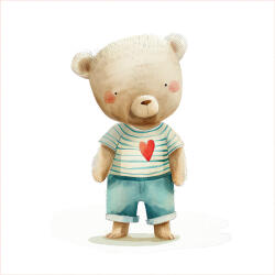 Takoy Prémium pamut NELA PANEL M mackó szívvel