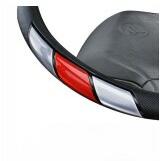 Alemarauto Husa volan piele eco marime M , culoare Neagra si dunga diverse culori (ALM TCT-2989)