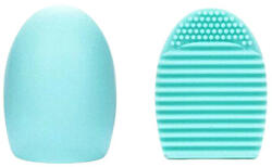 Makeup Brush Egg - Accesoriu din silicon pentru curatarea pensulelor de machiaj, Culoarea Albastru