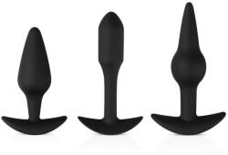 EasyToys Pleasure kit - разнообразен комплект анални плъгове (черен) - lovesexshop