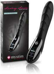mystim Sizzling Simon - вибриращ електростимулиращ вибратор - черен - lovesexshop