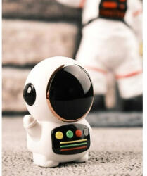  Űrhajós figura LED-fényű hordozható Bluetooth vezeték nélküli hangszóró S280 univerzális mobiltelefonhoz és Bluetooth-eszközhöz, fehér (S280)