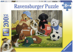 Ravensburger Jucarie Puzzle Ravensburger, Catelusi sportivi, 200 piese, Multicolor
