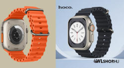 hoco Apple Watch-hoz 38/40/41mm, Hoco, Original hullámos, dupla csatos, szilikon szíj, WA12 - Narancs (WA1238-07)